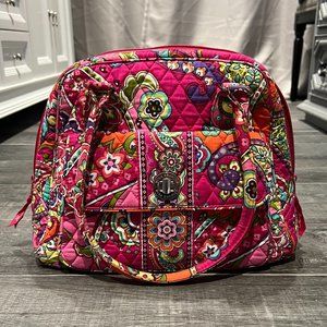 Vera Bradley Pink Swirls Turn Lock Satchel
